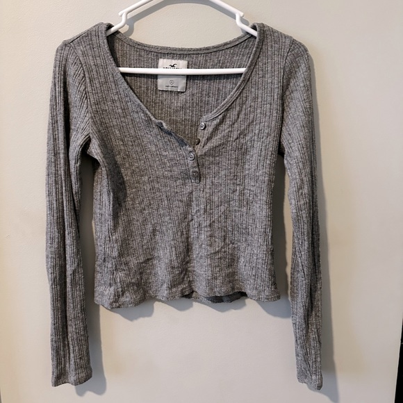 hollister grey long sleeve - Picture 1 of 1